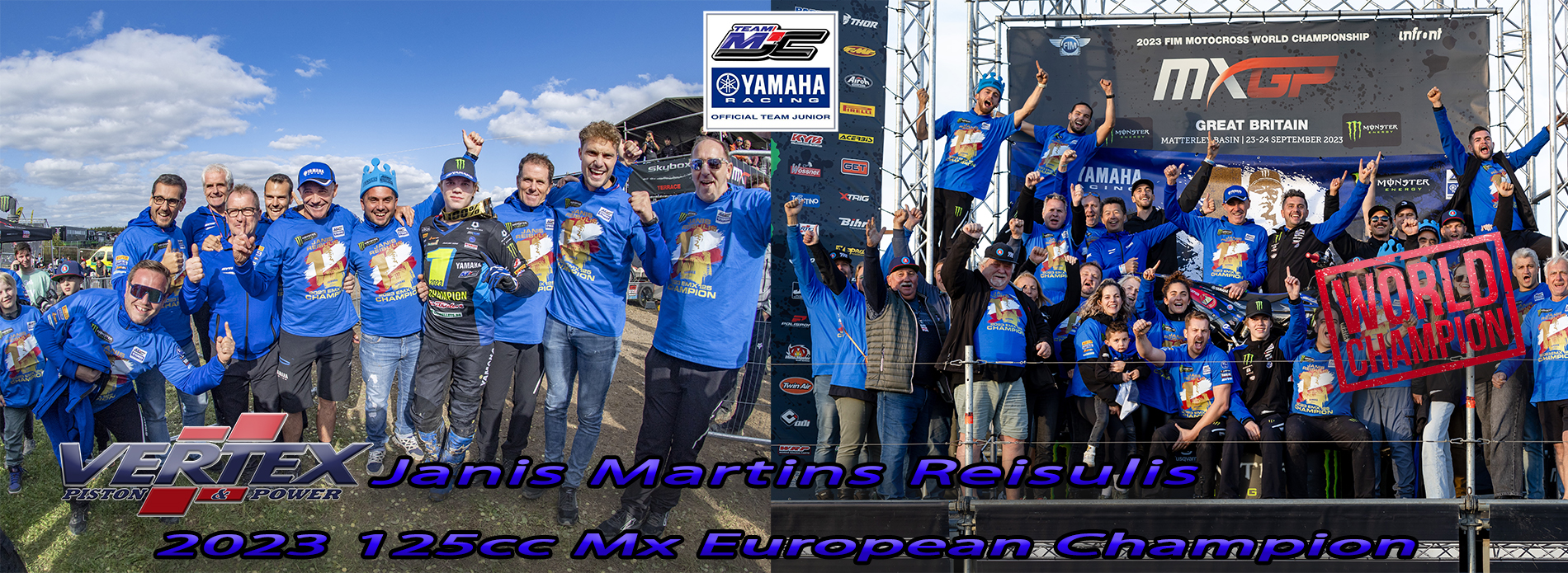 Vertex & Yamaha MJC & Janis Reisulis 2023 125 Mx European Champion